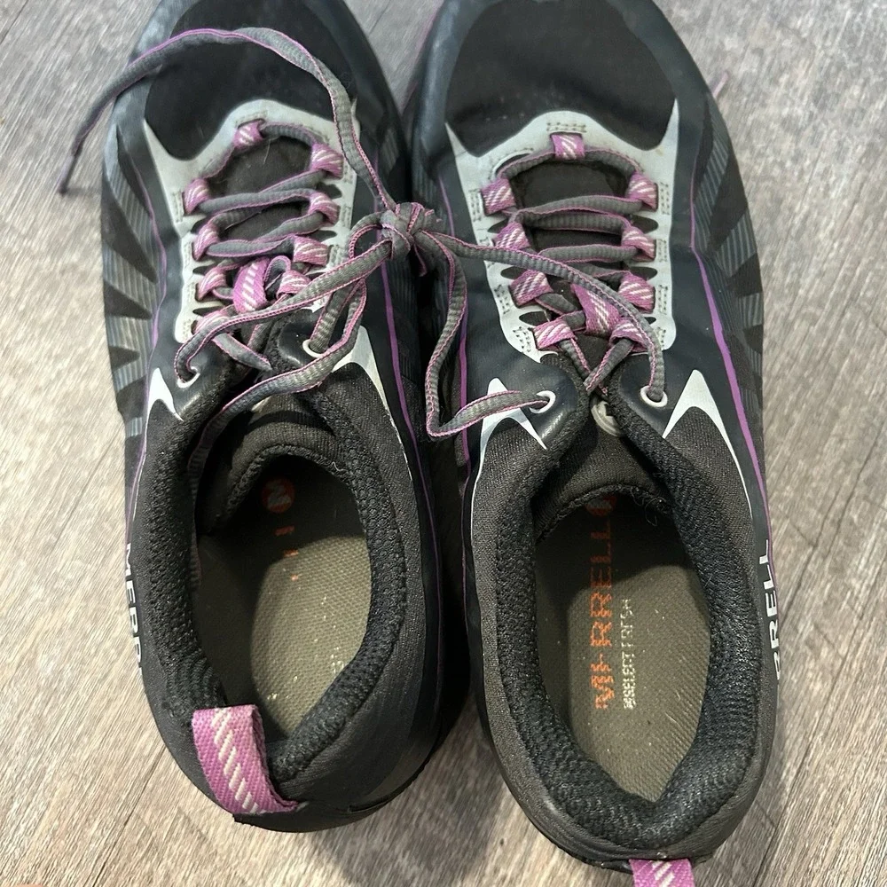Merrell Siren Edge Hiking Shoes Black LowTop Sneakers Size 10 Women's
